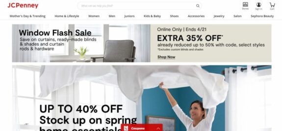 Bad e-commerce website example