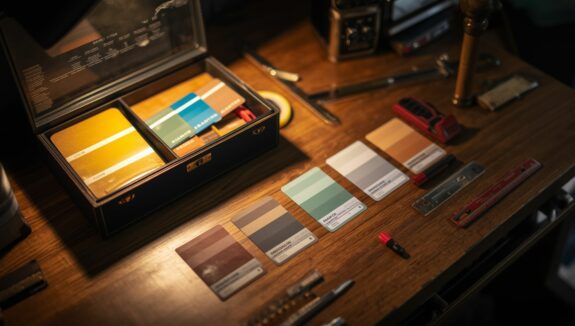 Lucid_Origin_Premium_midcentury_workbench_scene_a_retro_toolbo_1