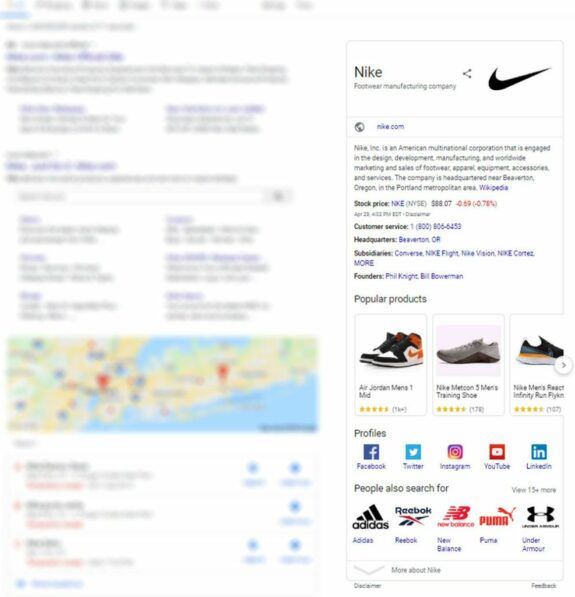 Nike organization Schema markup