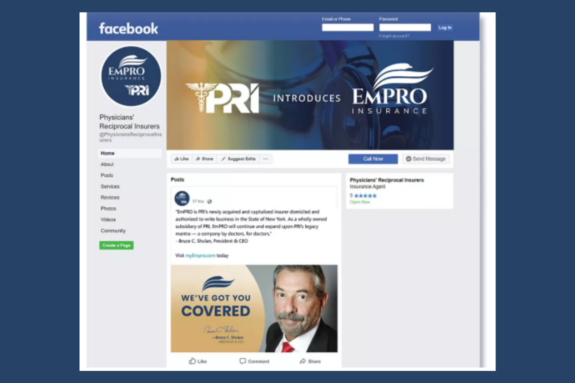 A Facebook page for EmPro Insurance highlights EmPRO's CEO.