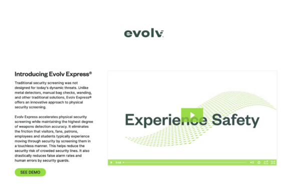 A screenshot showcasing Evolv Express from the Evolv website.