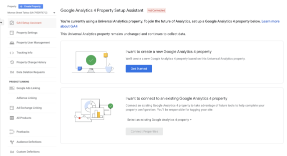 Google Analytics 4 properties