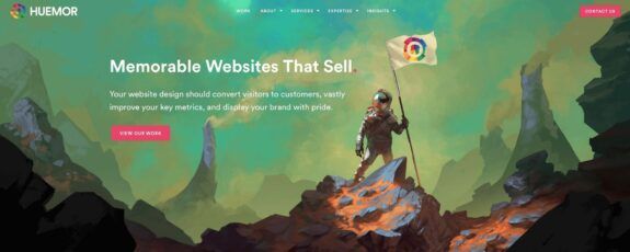Huemor rocks website design