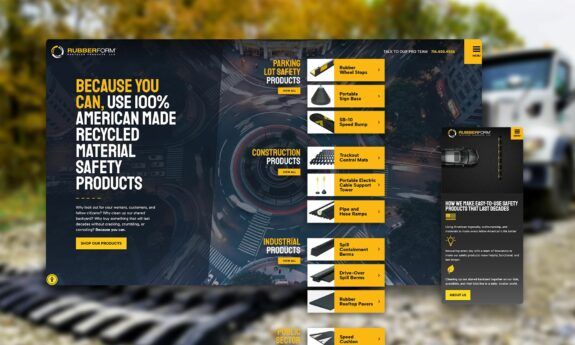 Rubberform industry page slider